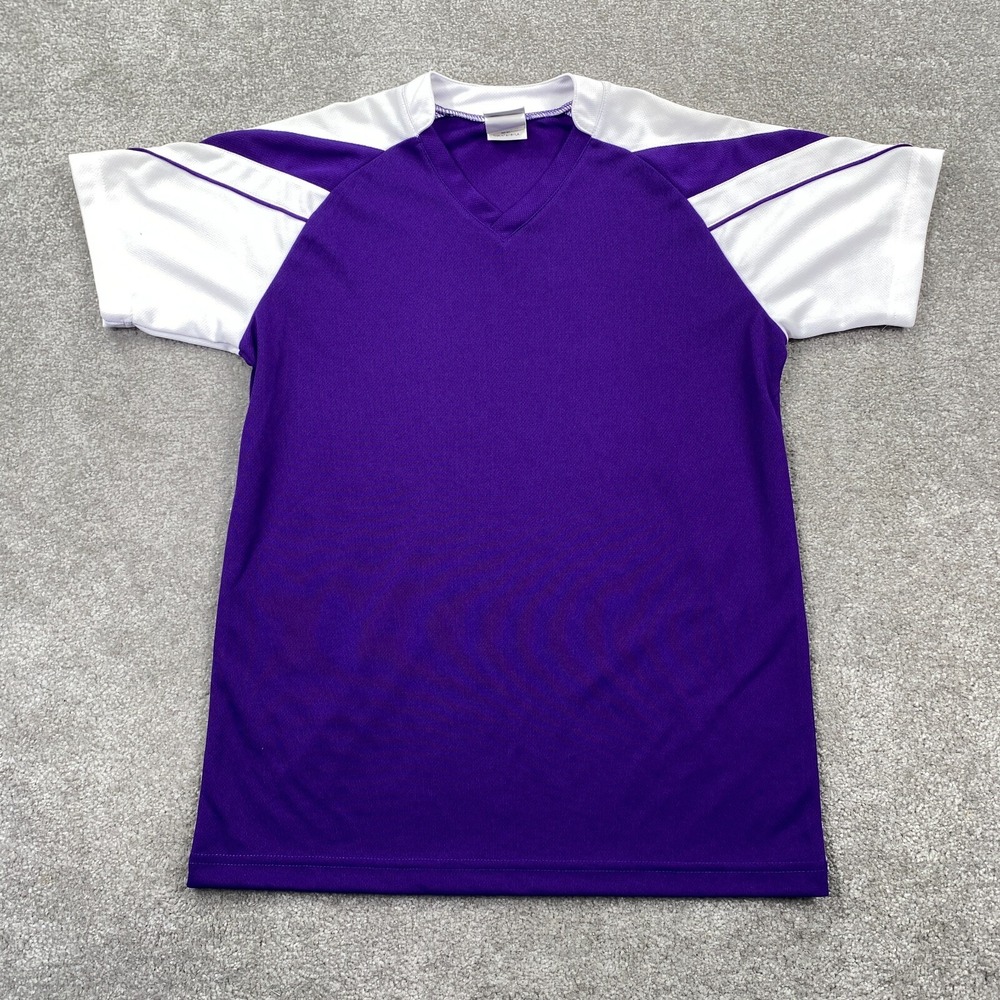 High Five Sportswear V-Neck Soccer Football Jersey‎ Youth Size L Purple White